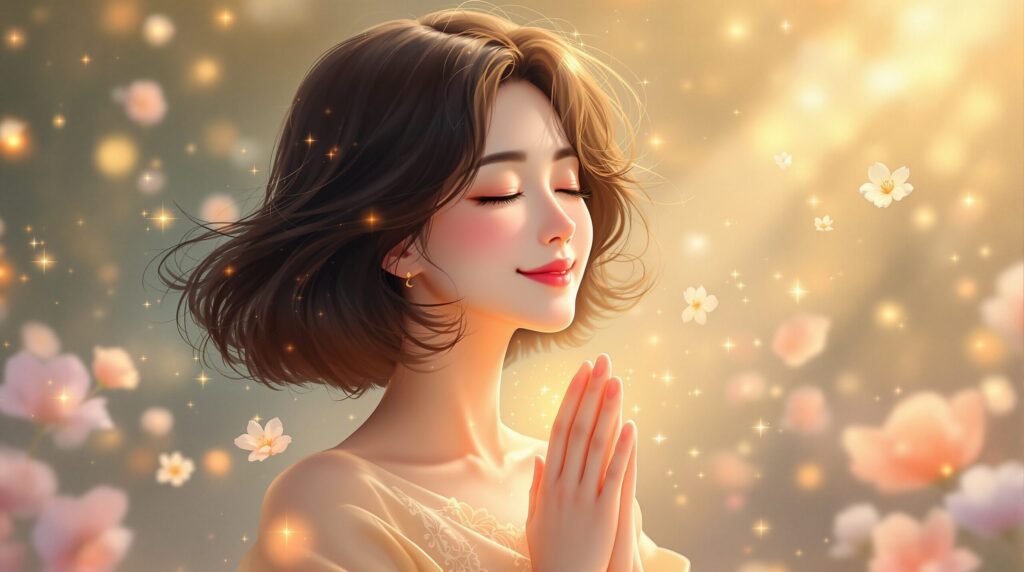 希望に満ちた女性